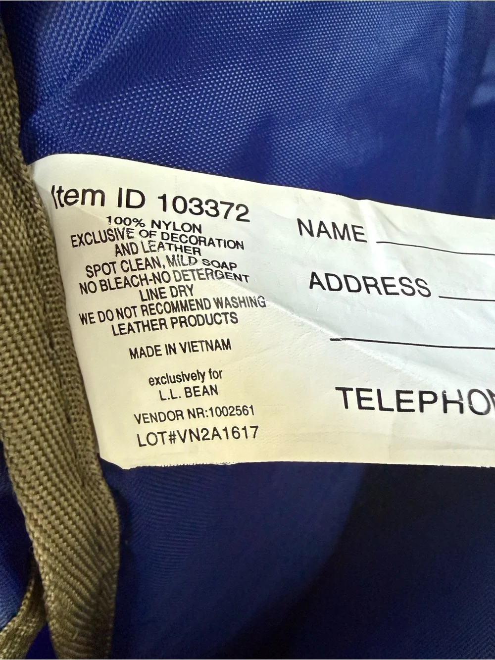 L.L. Bean Blue Deluxe Backpack Tan Accents 3M Scotchlite Reflective Multi Pocket